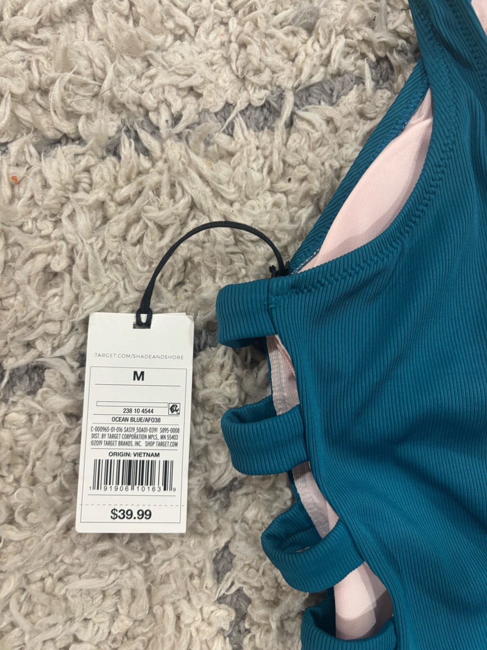 Shade & Shore Teal Ladder-Side One-Piece Swimsuit - Picture 3 of 4